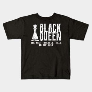 Black Queen Most Powerful Chess African American Gift Kids T-Shirt